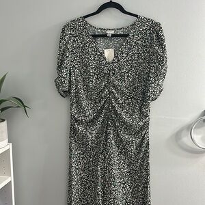 NWT A New Day Floral dress-black and green